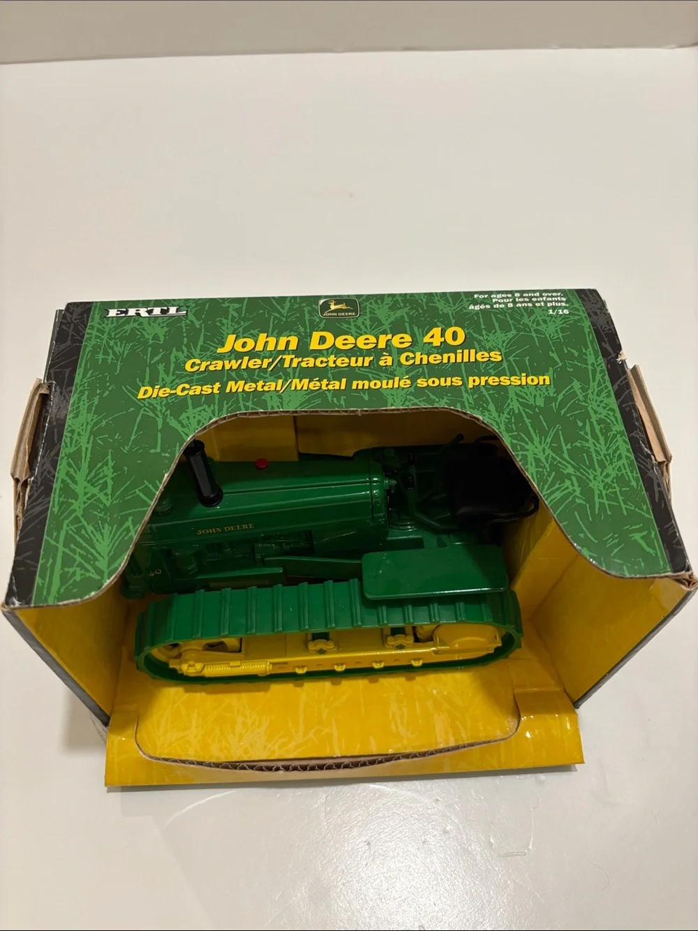 Ertl John Deere model 40 Crawler Tractor 1/16 scale.